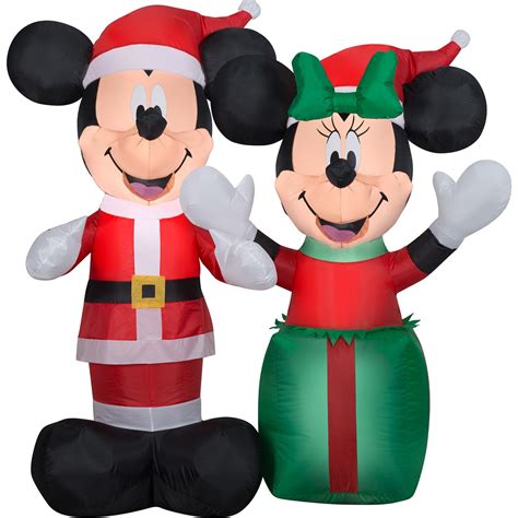 christmas mickey inflatable|mickey and minnie christmas blowups.